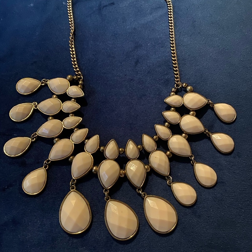 Blush pink statement necklace